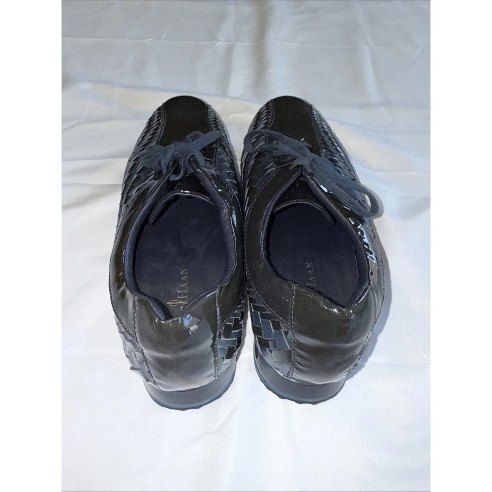 Cole Haan NikeAir Bria Women's 9.5 B Patent Leather Woven Oxford Lace Sneakers